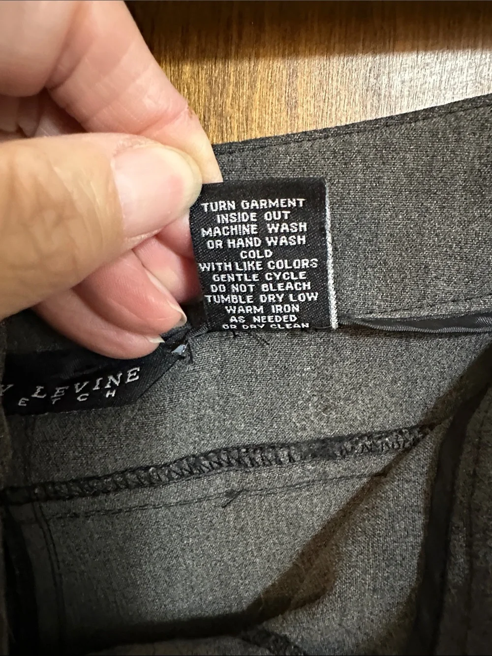 Larry Levine Gray A-Line Skirt